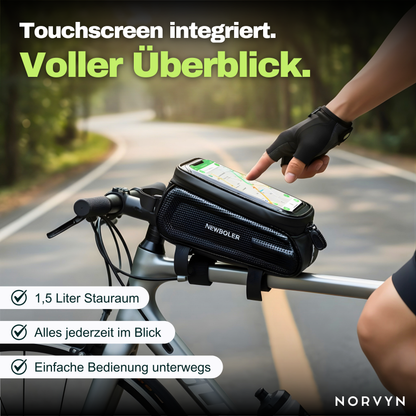 Fahrrad-Rahmentasche mit Touchscreen – Sicher verstaut & alles im Blick