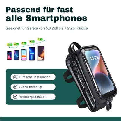 Fahrrad-Rahmentasche mit Touchscreen – Sicher verstaut & alles im Blick