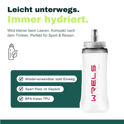 Faltbare Soft-Wasserflasche – Ultraleicht & platzsparend hydratisiert