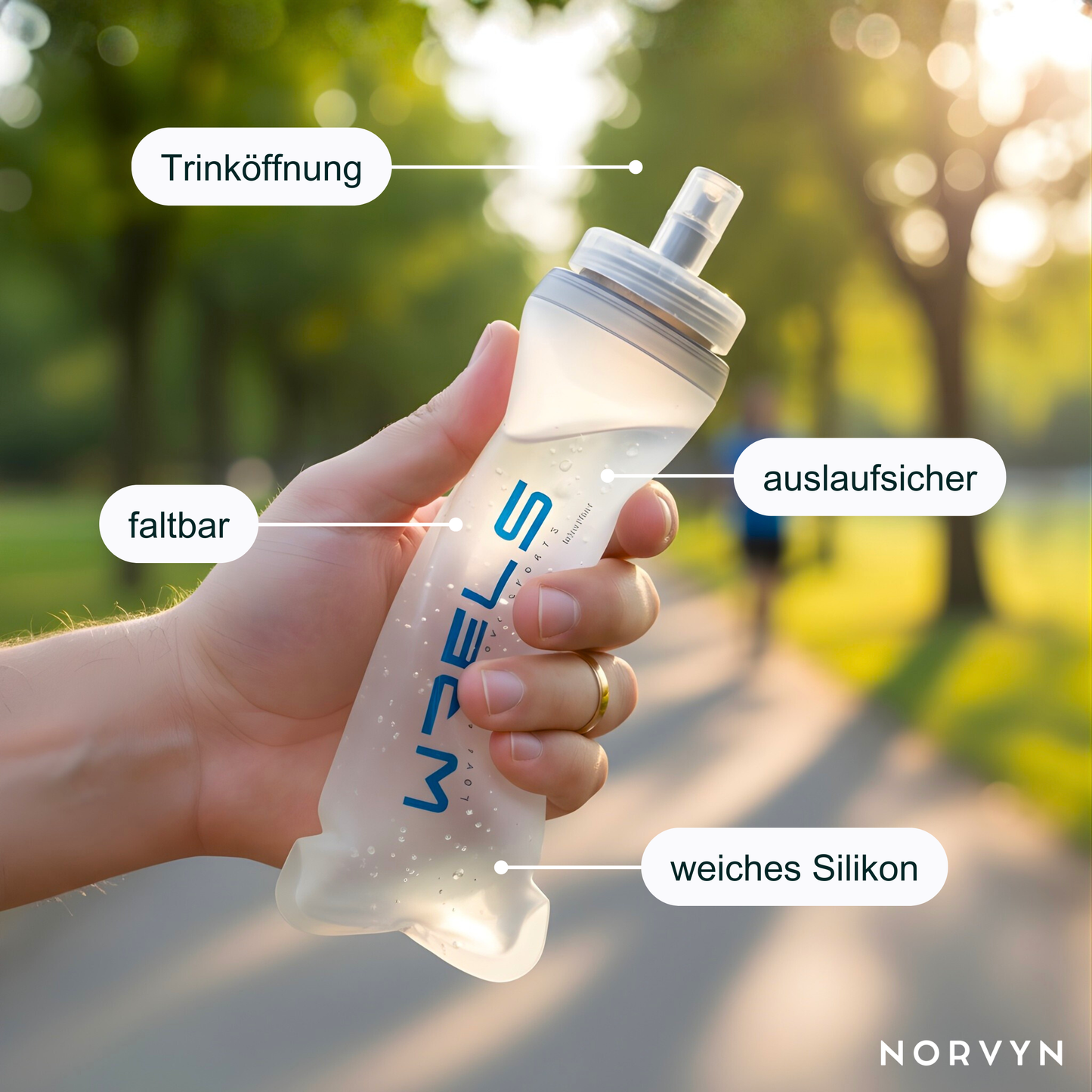 Faltbare Soft-Wasserflasche – Ultraleicht & platzsparend hydratisiert