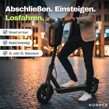 E-Scooter Fronttasche mit Zahlenschloss – Wasserdicht & sicher