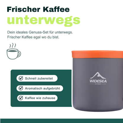 Camping-Kaffeeset mit French Press – Frischer Kaffee, überall draußen